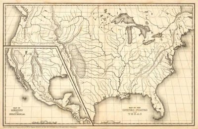 Samuel Augustus Mitchell - Map of the United States and Texas, Mexico and Guatimala, 1839