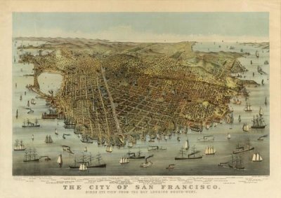 Charles R. Parsons - San Francisco Birds Eye View, 1878