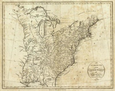 John Reid - Map of the United States of America, 1796