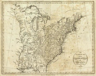 John Reid - Map of the United States of America, 1796