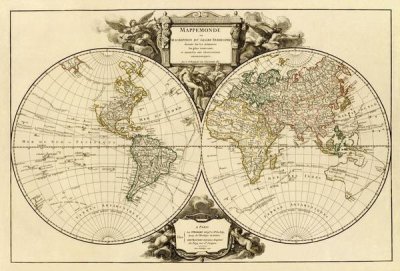 Didier Robert de Vaugondy - Mappemonde, 1752