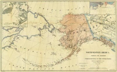 Charles Sumner - Northwestern America Showing The Territory Ceded By Russia To The United States, 1867