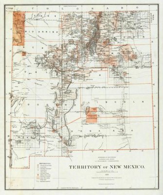 U.S. General Land Office - Territory of New Mexico, 1879