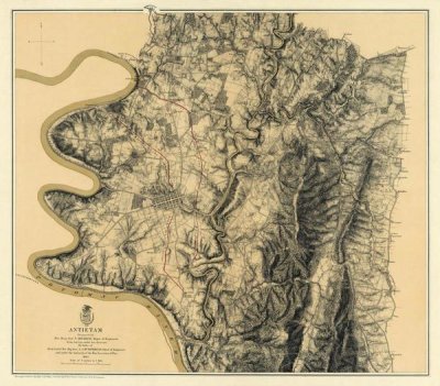 United States War Department - Civil War Map - Antietam, 1869