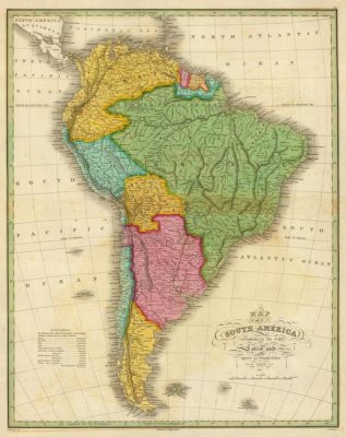 Anthony Finley - Map of South America, 1826