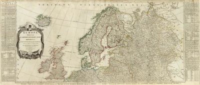 Thomas Kitchin - Europe divided into its empires, kingdoms, states, republics (Northern States), 1787