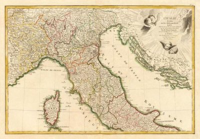 Giovanni Antonio Bartolomeo Rizzi Zannoni - L'Italie septentrionale, 1780
