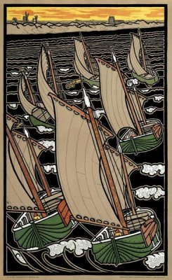 Gisbert Combaz - Fleet of Fishing Boats