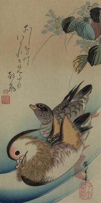 Ando Hiroshige - Mandarin ducks, 1840