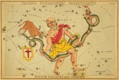 Jehoshaphat Aspin - Taurus Poniatowski, Serpentarius, Scutum Sobiesky, and Serpens, 1825