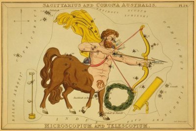 Jehoshaphat Aspin - Sagittarius and Corona Australis, Microscopium, and Telescopium, 1825