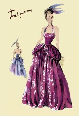 Unknown - Magenta Evening Gown, 1947