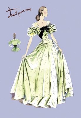 Unknown - Pleated Lime Gown, 1947