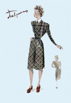 Unknown - Casual Plaid Dress, 1947