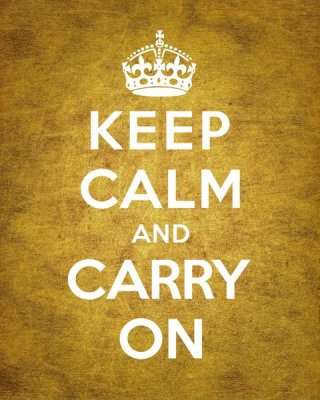 The British Ministry of Information - Keep Calm and Carry On - Vintage Orange