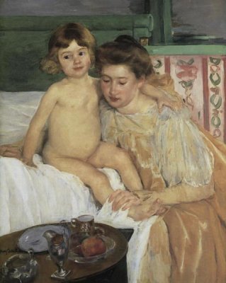 Mary Cassatt - Baby Getting Up From His Nap 1899