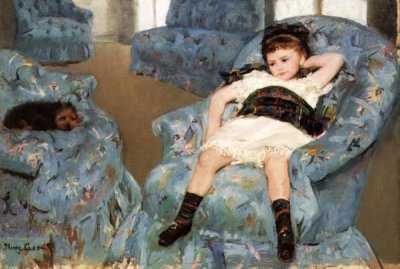 Mary Cassatt - Little Girl In A Blue Armchair 1878