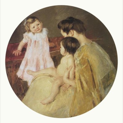 Mary Cassatt - Mother And Two Children Mural For Capitol Bldg PA 1905