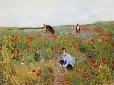 Mary Cassatt - Poppies In A Field 1880