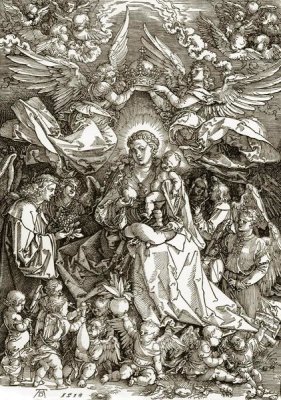 Albrecht Durer - The Virgin Crowned By Two Angels
