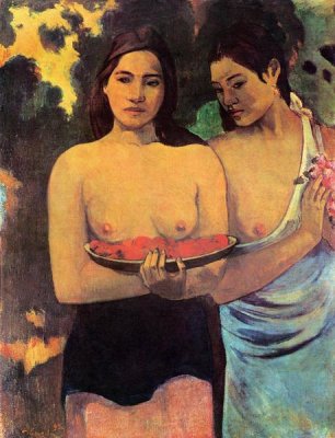 Paul Gauguin - Two Tahitian Women With Mangoes