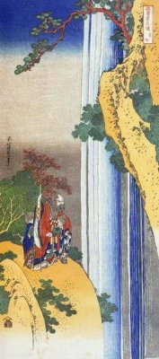Hokusai - Li Po Admiring The Waterfall Of Lo Shan