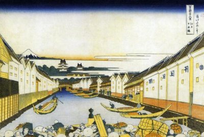 Hokusai - Mount Fuji And Edo Castle Seen From Nihonbashi 1834