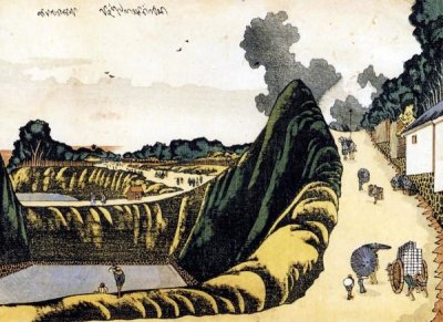 Hokusai - People On Ushi Gafuchi Street 1805