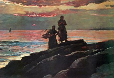 Winslow Homer - Sunset Saco Bay