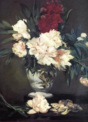 Vase of Peonies