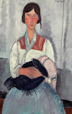 Amedeo Modigliani - Gypsy Woman With Baby
