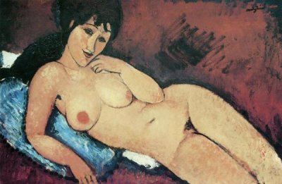 Amedeo Modigliani - Reclining Nude Raised On Right Arm