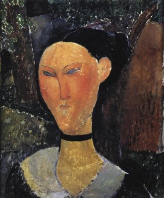 Amedeo Modigliani - Woman With A Velvet Ribbon