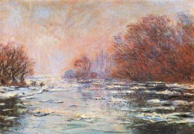 Claude Monet - Breakup Of The Ice Near Vetheuil