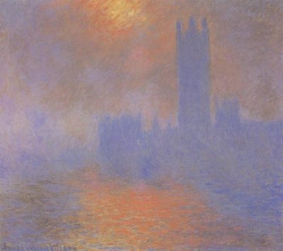 Claude Monet - London Parliament With The Sun Breaking Through Fog
