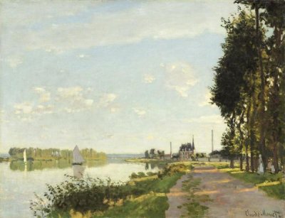 Claude Monet - Riverside Walk At Argenteuil 1872