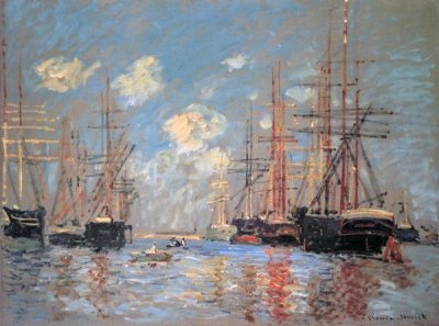 Claude Monet - Seascape The Port Of Amsterdam 1874