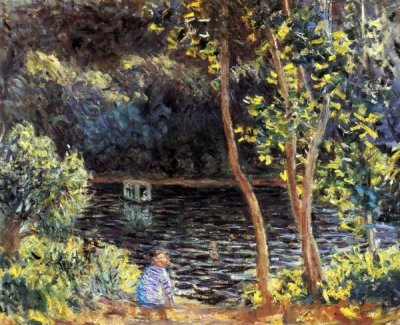 Claude Monet - The Artist's Floating Studio 1876