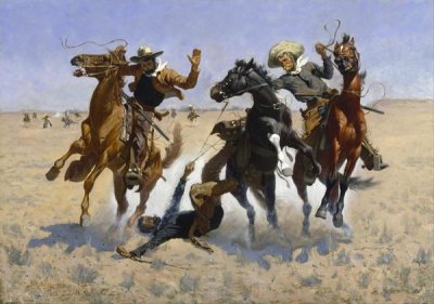 Frederic Remington - Aiding A Comrade