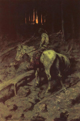 Frederic Remington - Apache Fire Signal