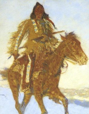 Frederic Remington - Detail The Snow Trail