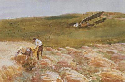 John Singer Sargent - Crashed Aeroplane 1918