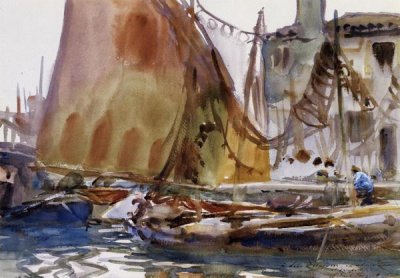 John Singer Sargent - Drying Sails, 1902-04