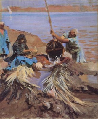 John Singer Sargent - Egyptians Raising Water from Nile, 1890