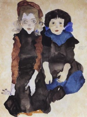 Egon Schiele - Two Little Girls