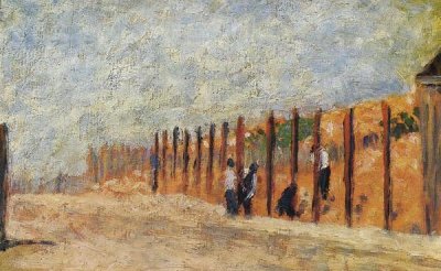 Georges Seurat - Peasants Driving Stakes