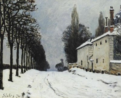 Alfred Sisley - Snow On The Road Louveciennes