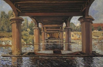Alfred Sisley - Under The Bridge At Hampton Court