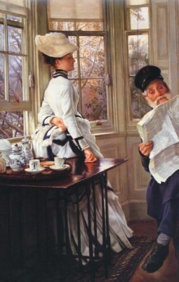 James Tissot - Reading The News