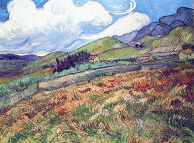 Vincent Van Gogh - Oat Field With Mountains